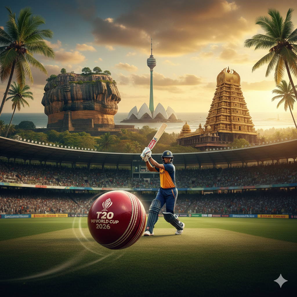 International fans at a cricket stadium in Sri Lanka, T20 World Cup 2026.